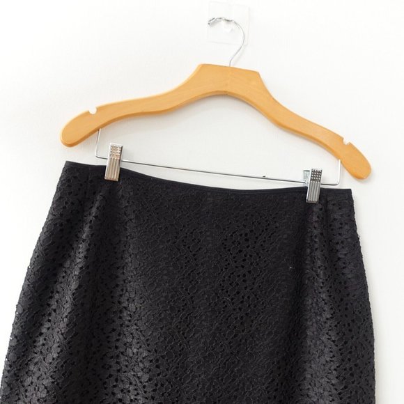 Black Lace Skirt Size Large Mini Trumpet Fitted Layered Overlay‎ Mermaid CANADA - Picture 8 of 11